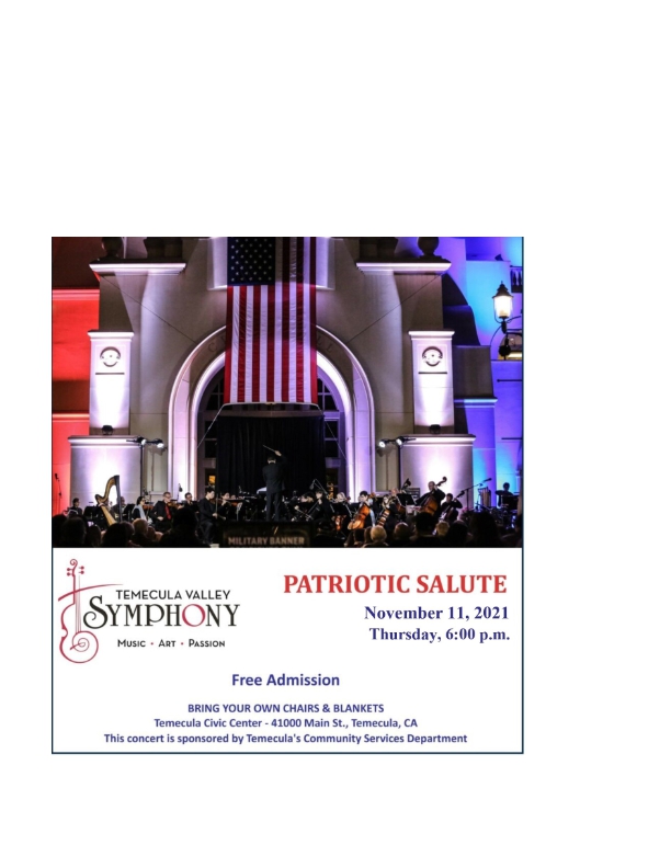 Temecula Valley Symphony's Veterans Day Concert