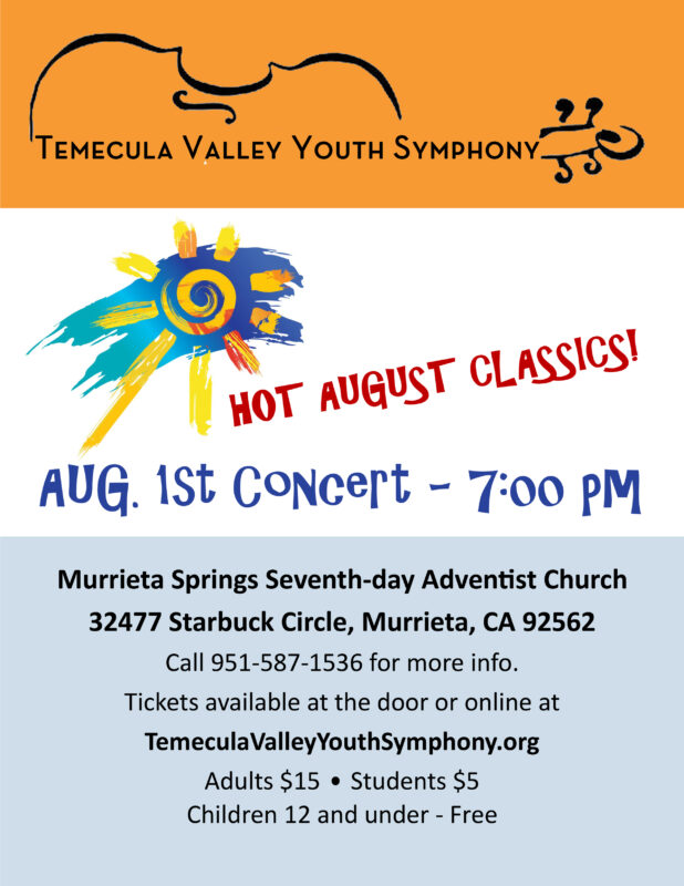 TVYS Summer 2022 Concert @ Murrieta Springs Seventh-Day Adventist Church