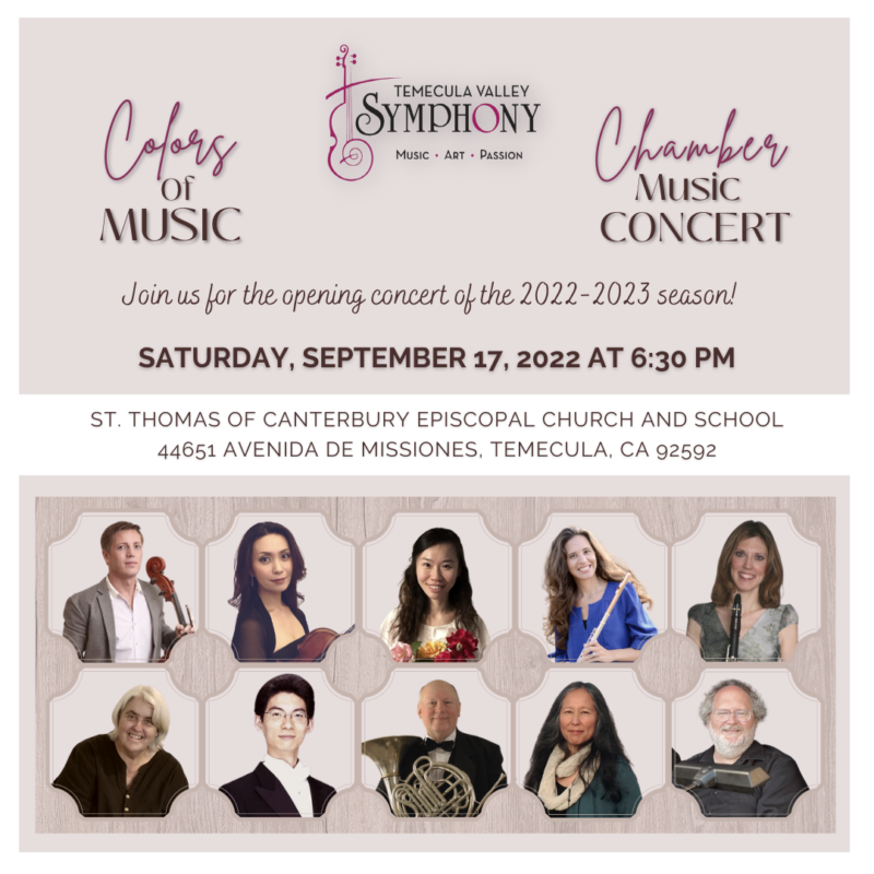 Colors of Music - Chamber Music Concert @ St. Thomas of Canterbury Episcopal Church and School