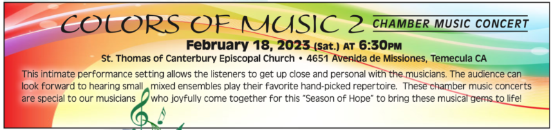 Colors of Music - 2 @ St. Thomas of Canterbury Episcopal Church and School | Temecula | California | United States